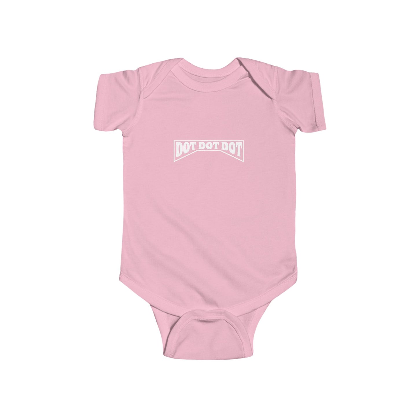 Baby Bodysuit Emblem Front Centered with Iconic 3 Dots on Back