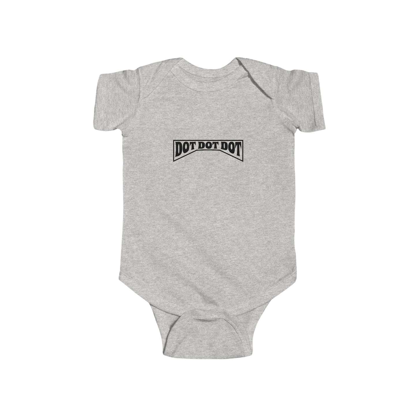Baby Bodysuit Emblem Front Centered with Iconic 3 Dots on Back