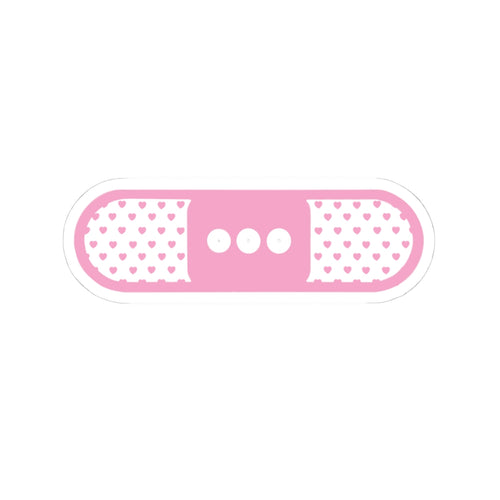 Pink Heart Bandage Sticker — Kiss-Cut