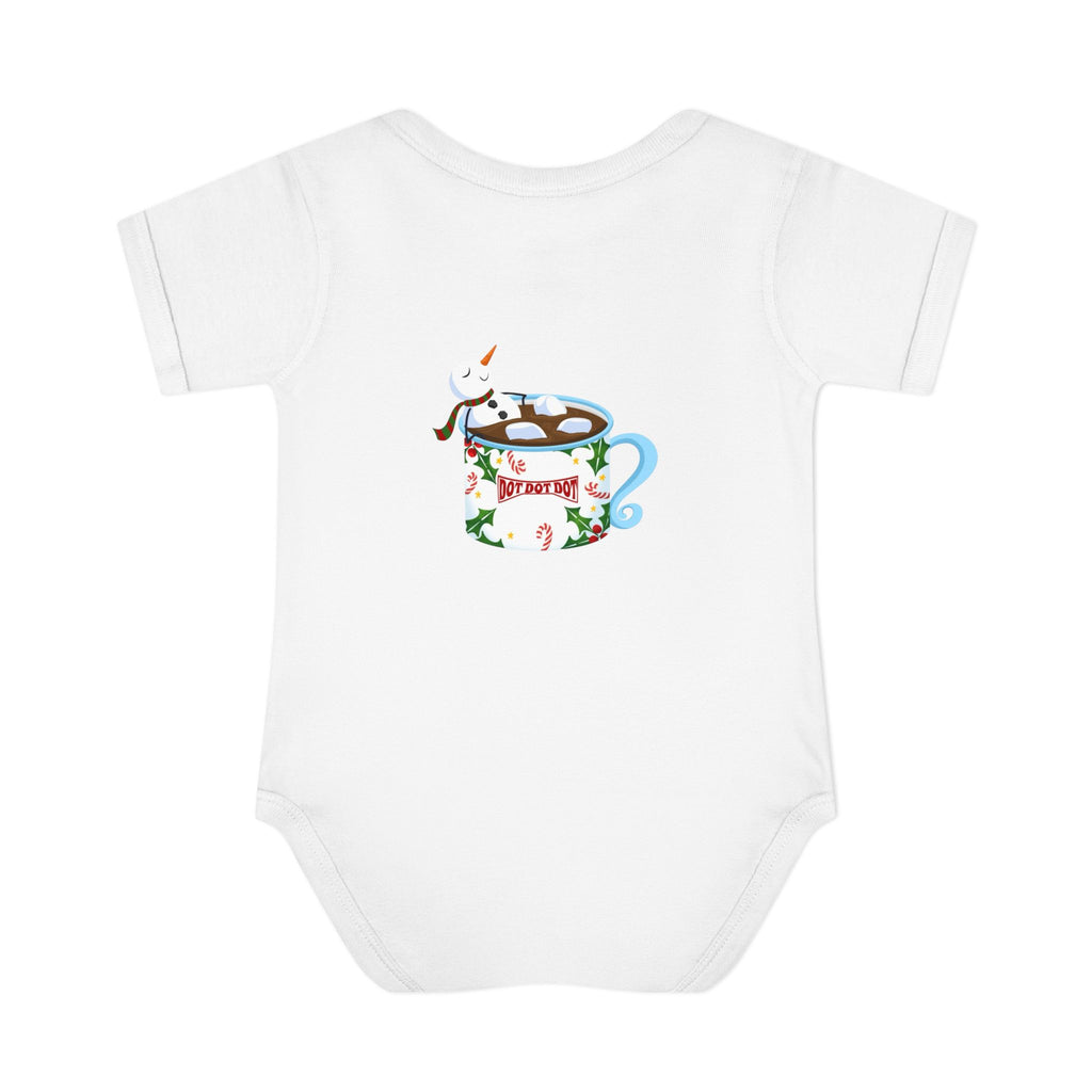 Baby Bodysuit — Cute Hot Cocoa Unicorn Design (Infant Rib One-Piece)