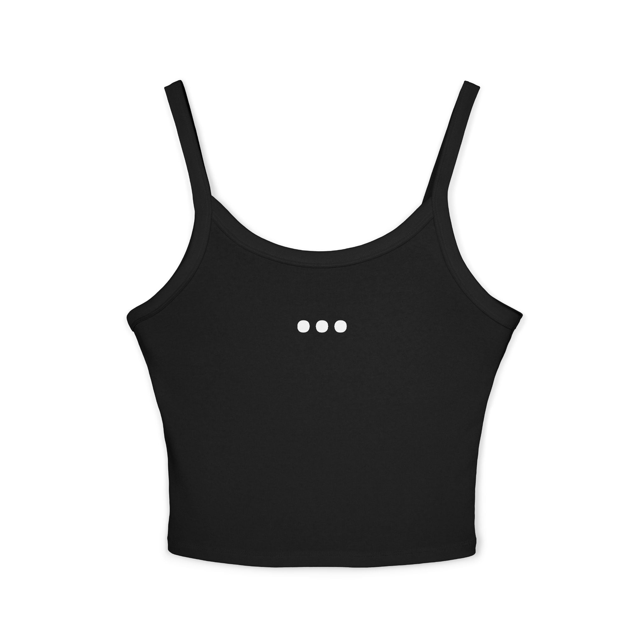 574 Minimalist White Spaghetti Strap Tank Top — Vintage Number Graphic