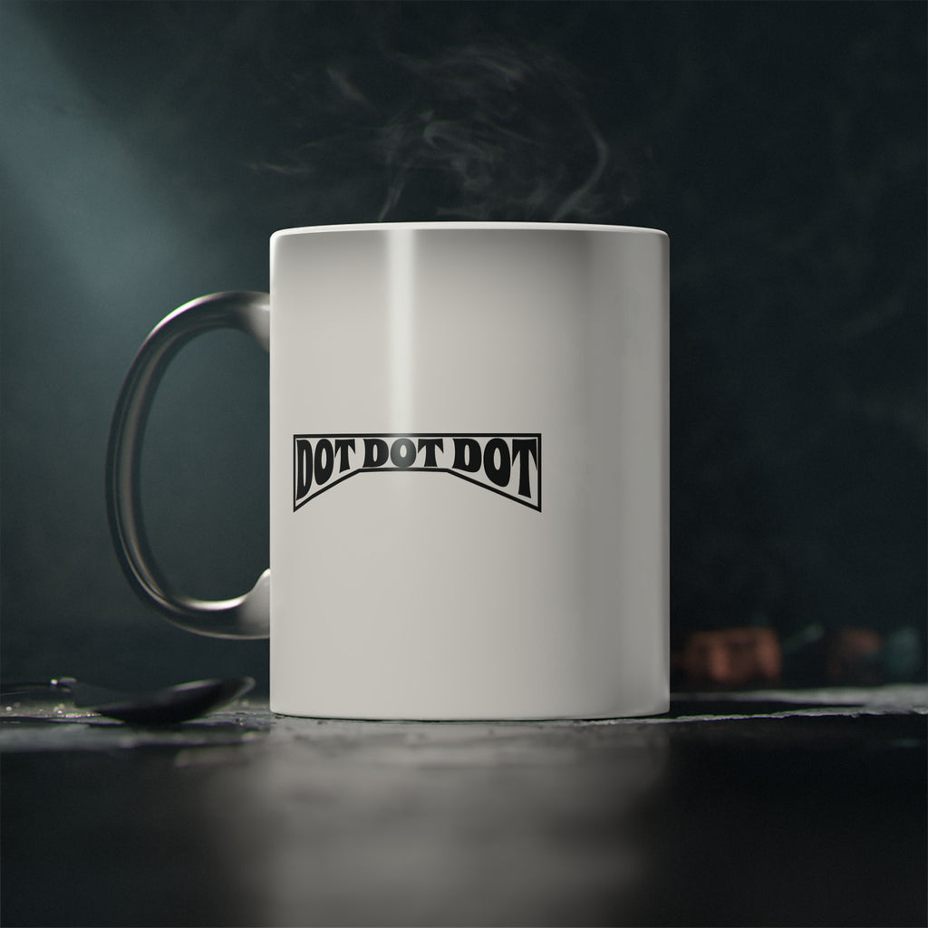 Magic DOT Mug — Black Handle Heat-Activated Coffee Mug with Retro “DON'T” Typography
