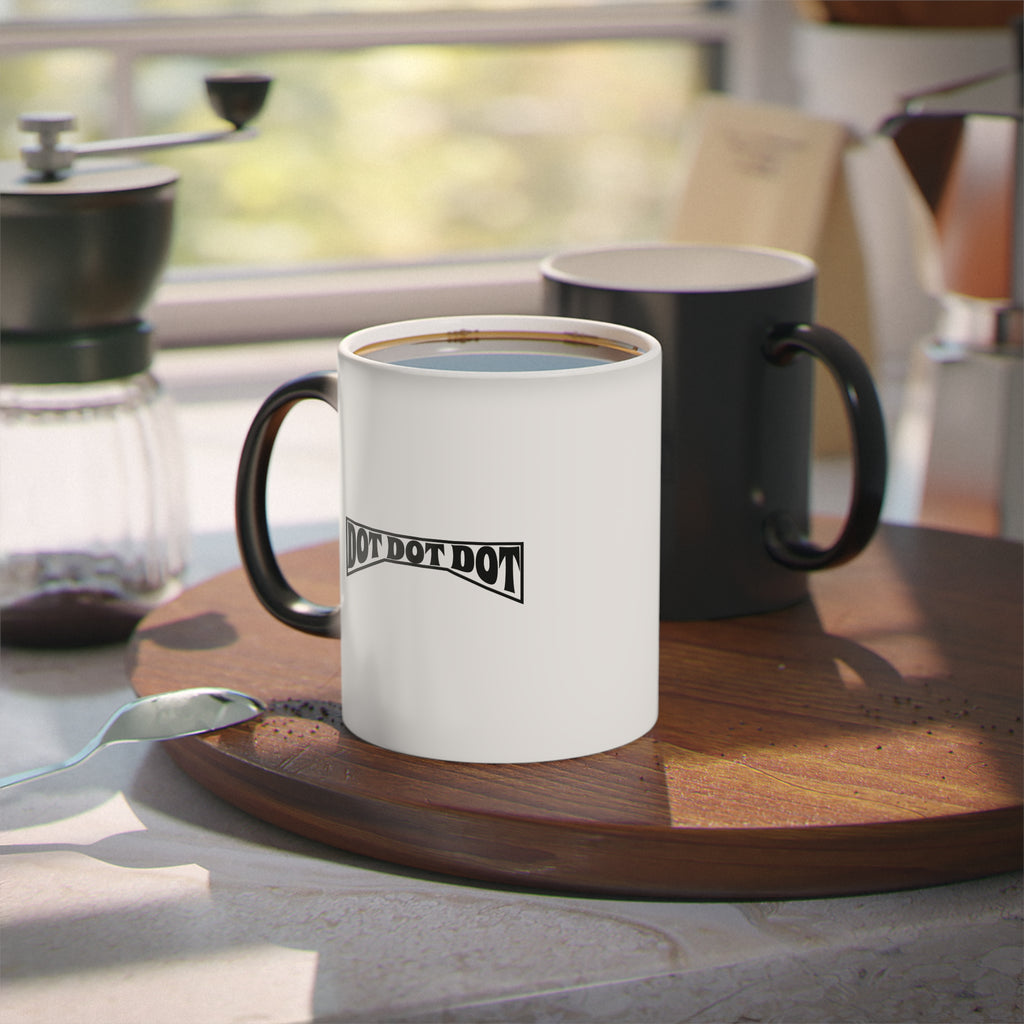 Magic DOT Mug — Black Handle Heat-Activated Coffee Mug with Retro “DON'T” Typography