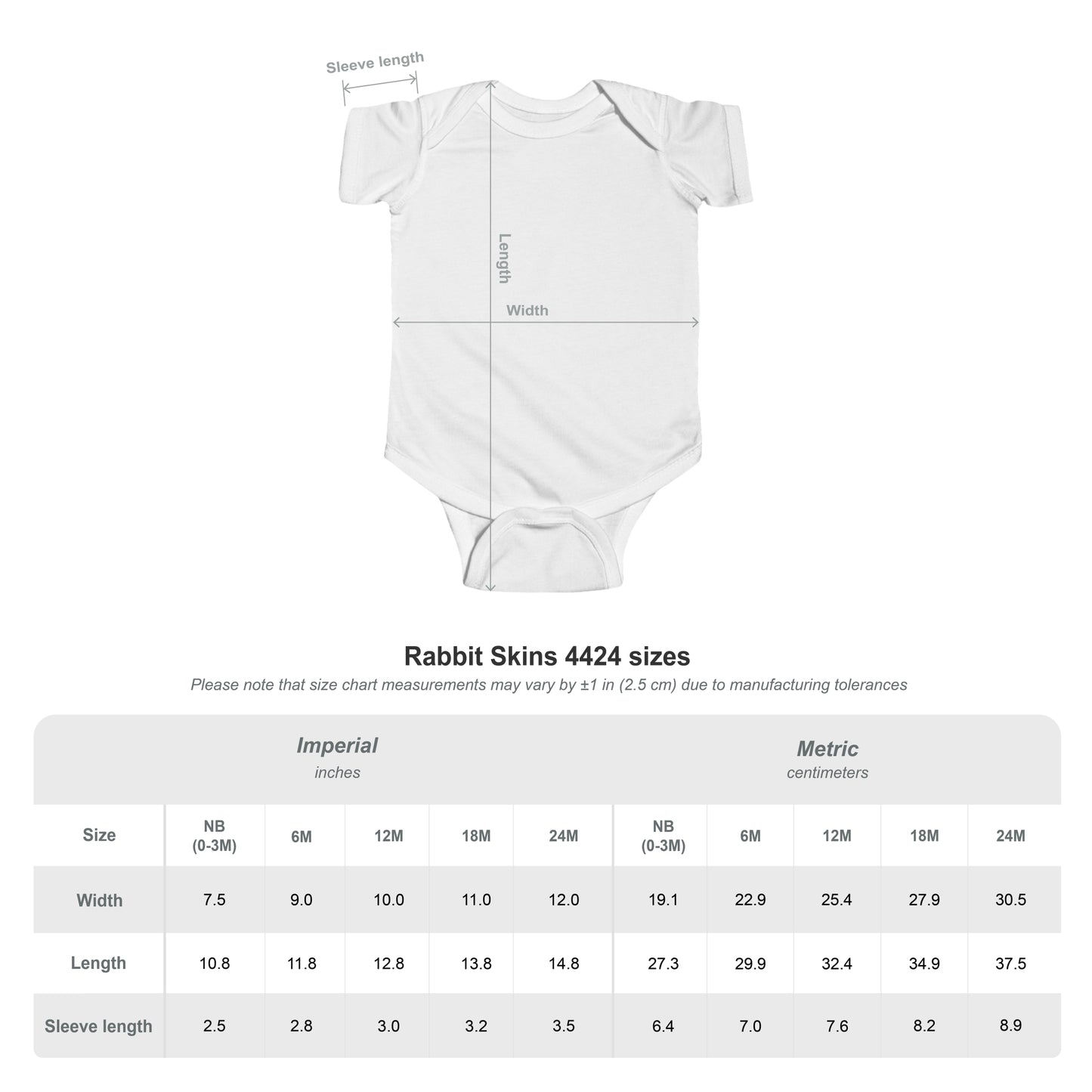 Baby Bodysuit Emblem Front Centered with Iconic 3 Dots on Back