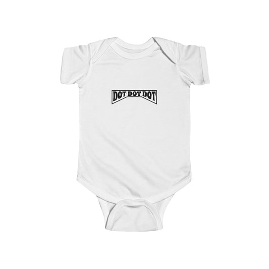 Baby Bodysuit Emblem Front Centered with Iconic 3 Dots on Back