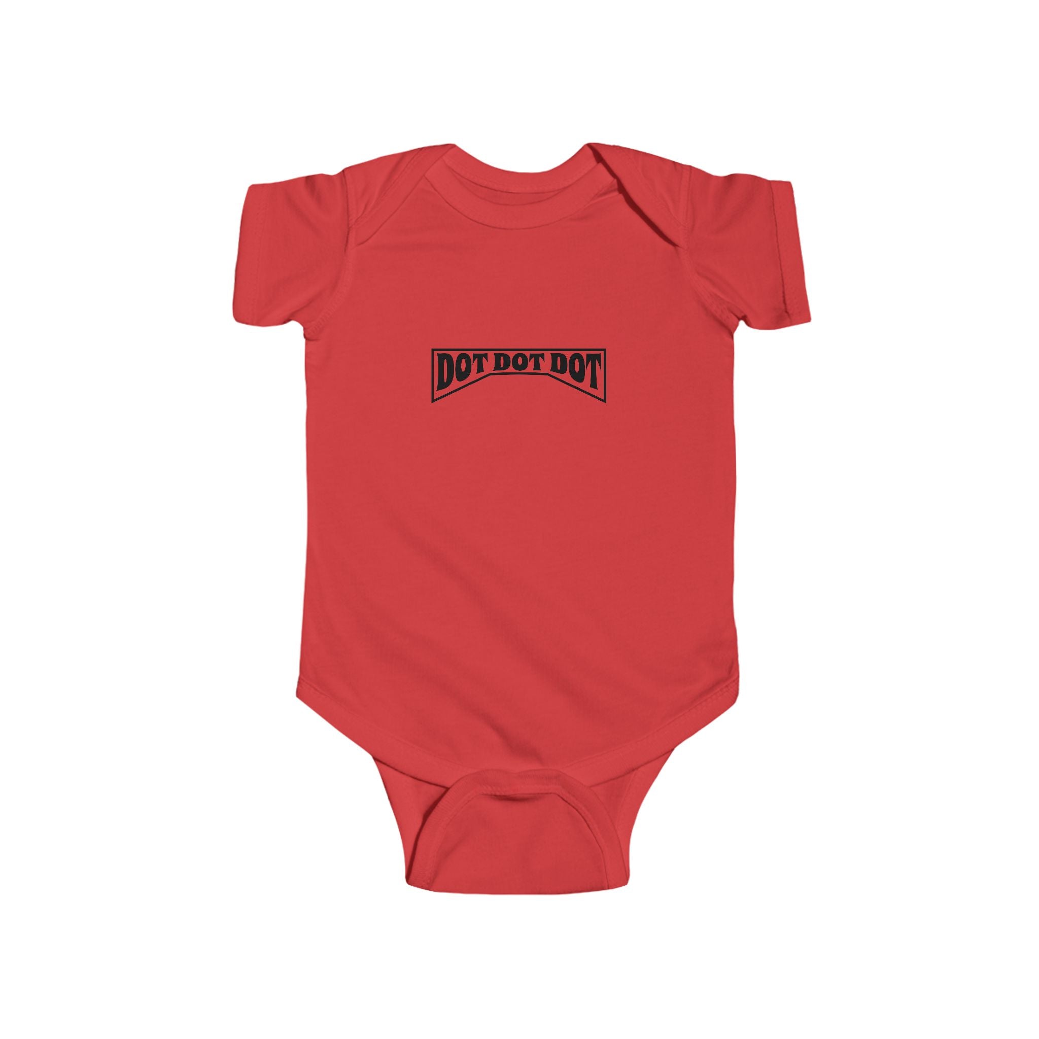 Baby Bodysuit Emblem Front Centered with Iconic 3 Dots on Back