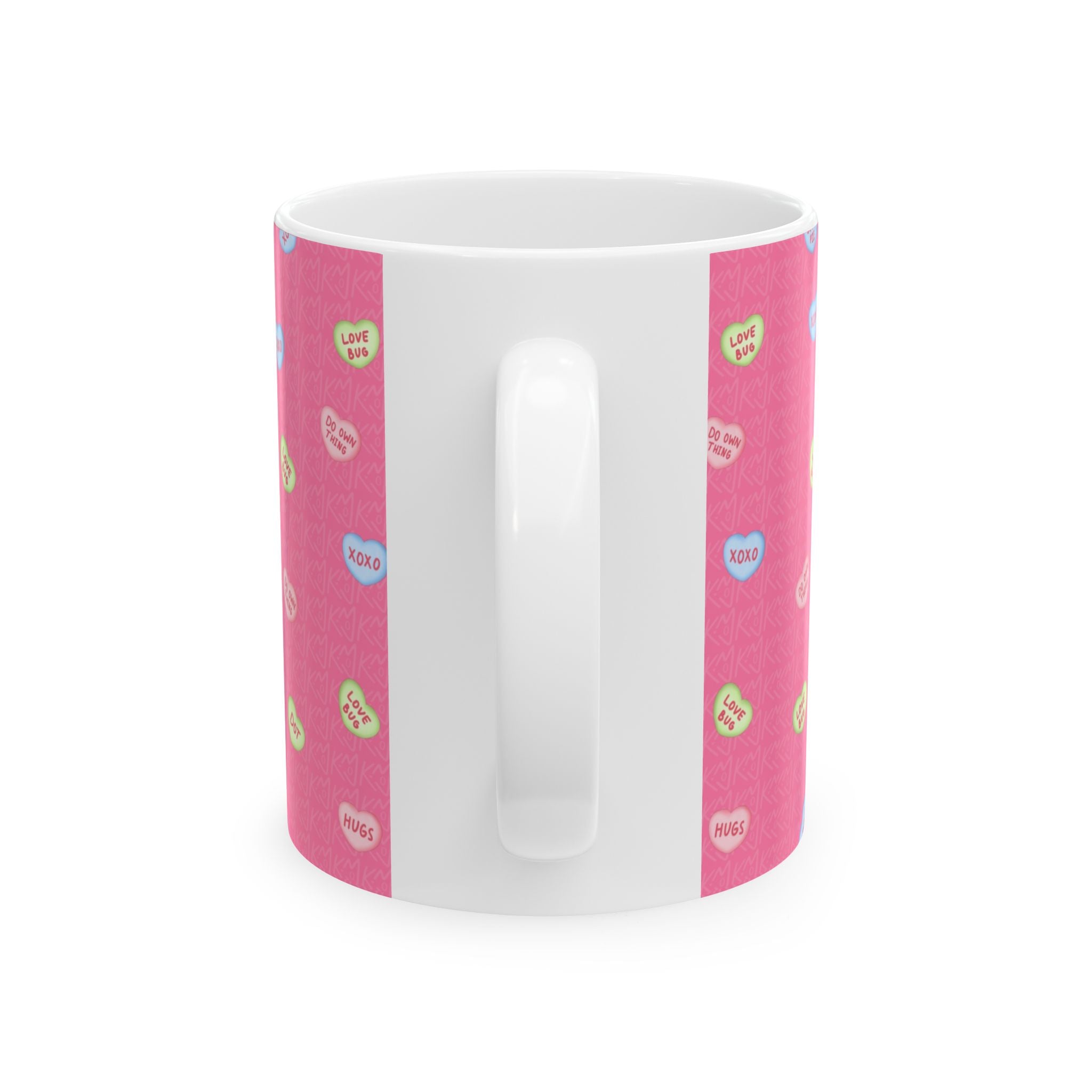 DOT Hart Pattern Ceramic Mug - DOT Valentine's Candy Hearts (11oz & 15oz)