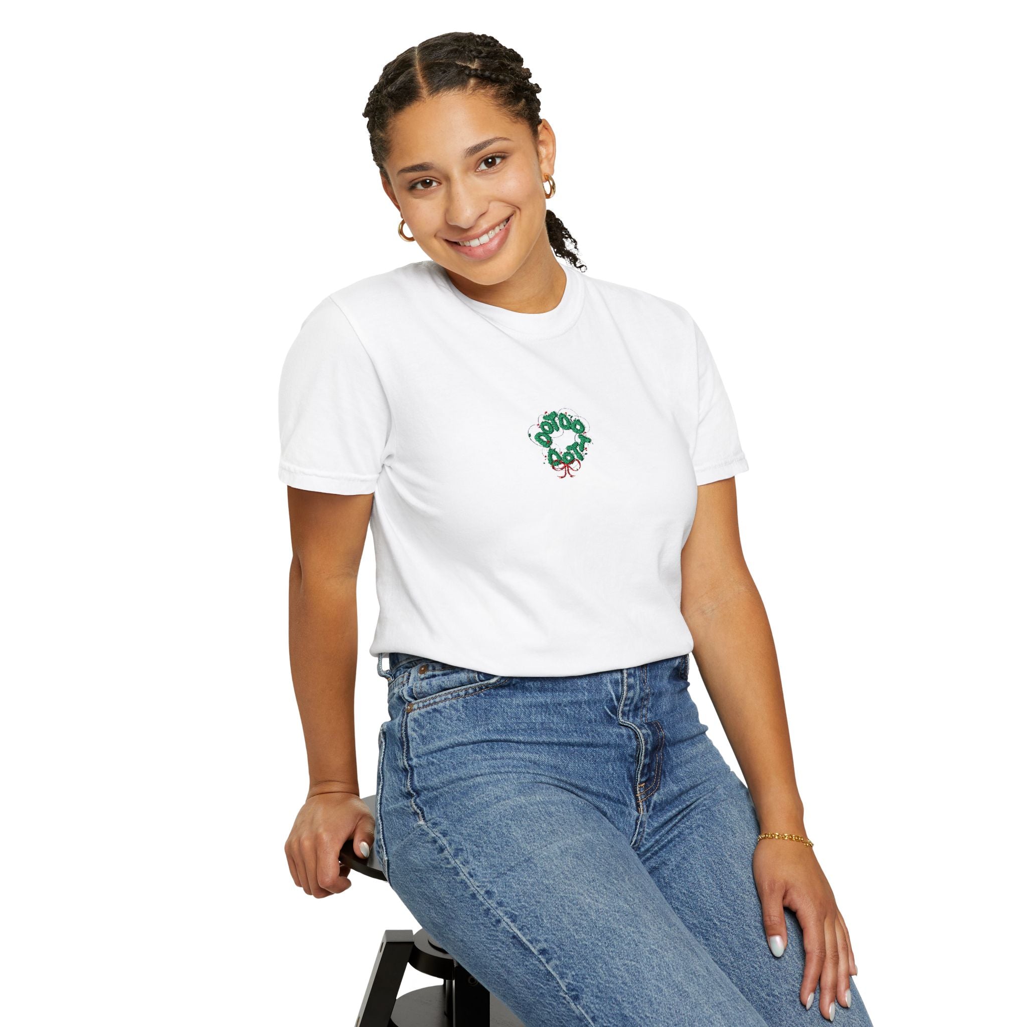 KMOV Holiday Wreath Embroidered T-Shirt