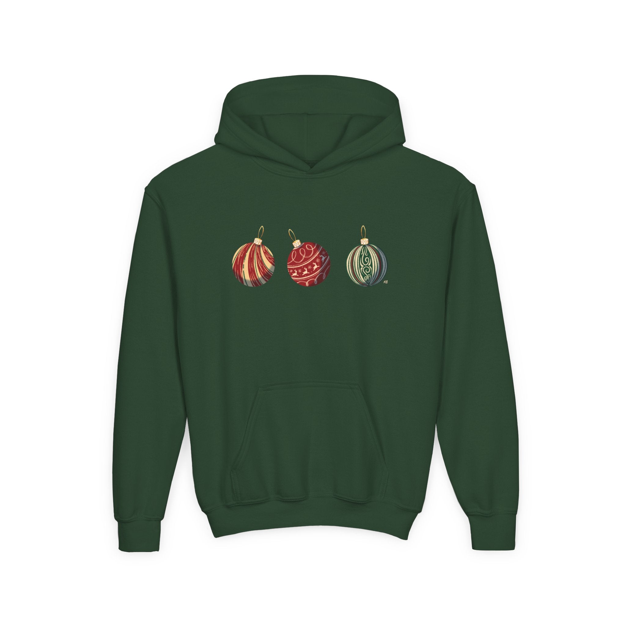 Youth KMOV Holiday Ornament Hoodie — Deck The Halls Edition