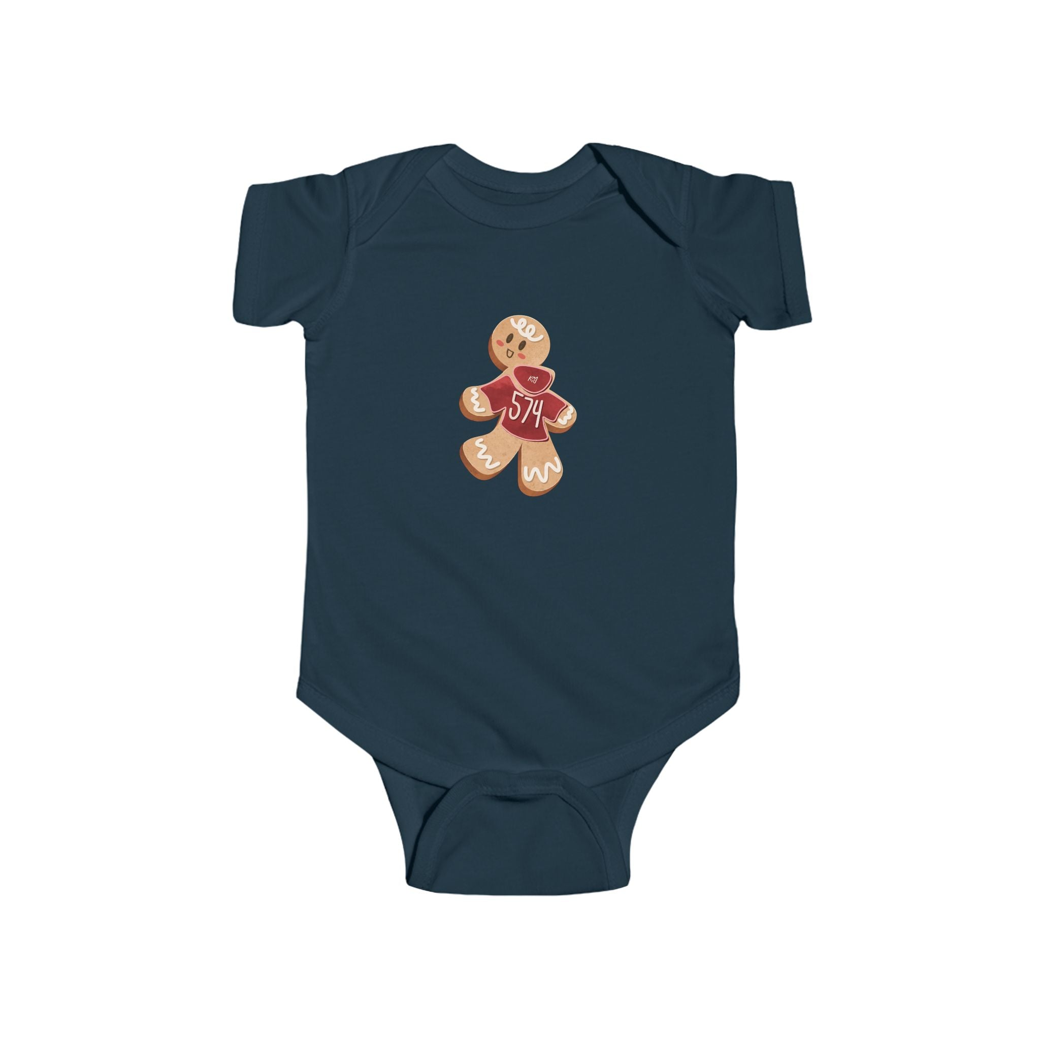 Baby Bodysuit — KMOV Gingerbread Cookie Graphic (Holiday Infant Onesie)