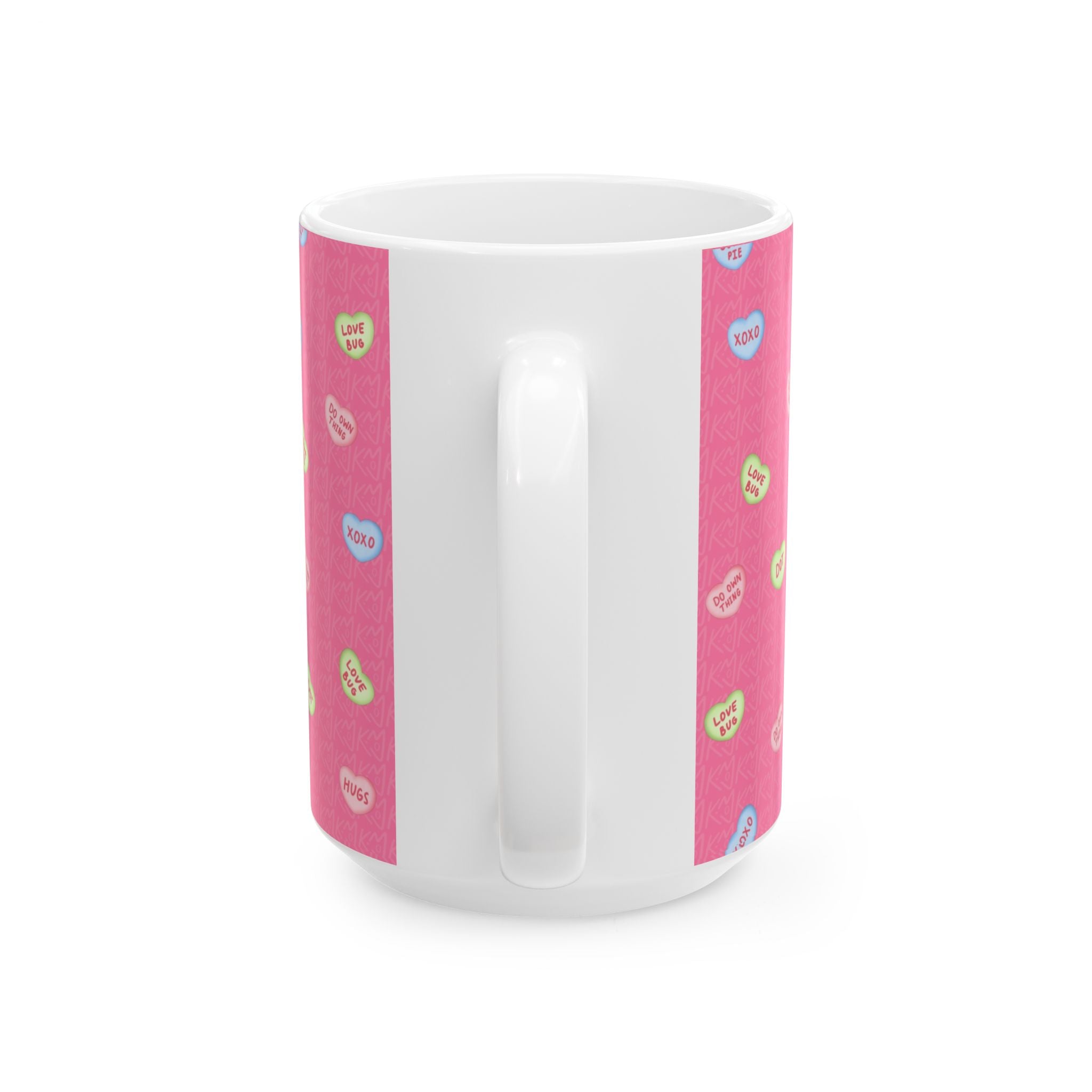 DOT Hart Pattern Ceramic Mug - DOT Valentine's Candy Hearts (11oz & 15oz)