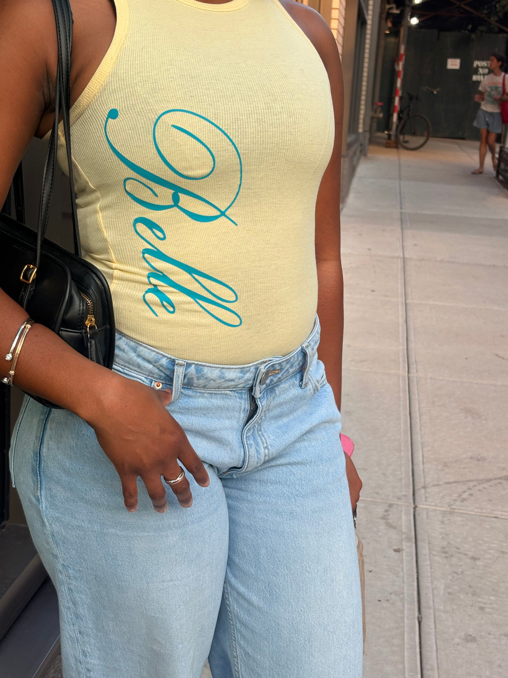 BELLE 001 — Ribbed Tank (Pastel Yellow)
