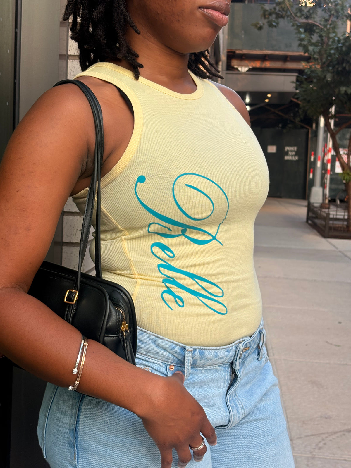 BELLE 001 — Ribbed Tank (Pastel Yellow)